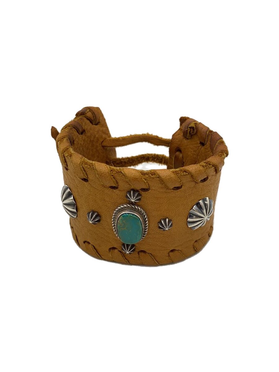 【中古】NAVAJO◆バングル/なめし革/色つや石ころ/メンズ【服飾雑貨他】