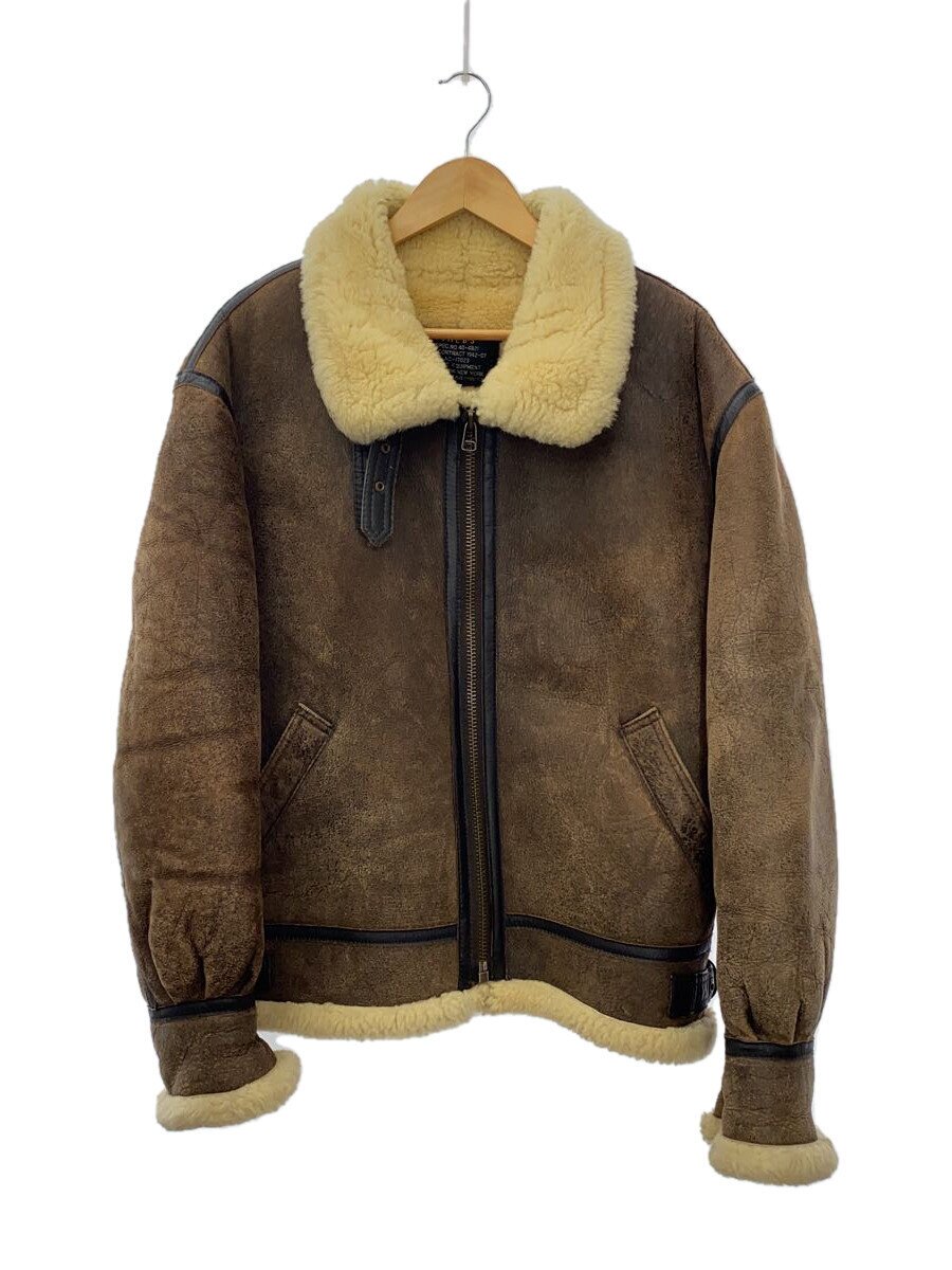 【中古】US.ARMY◆なめし革上衣・上衣/50/なめし革/BRW【メンズウェア】