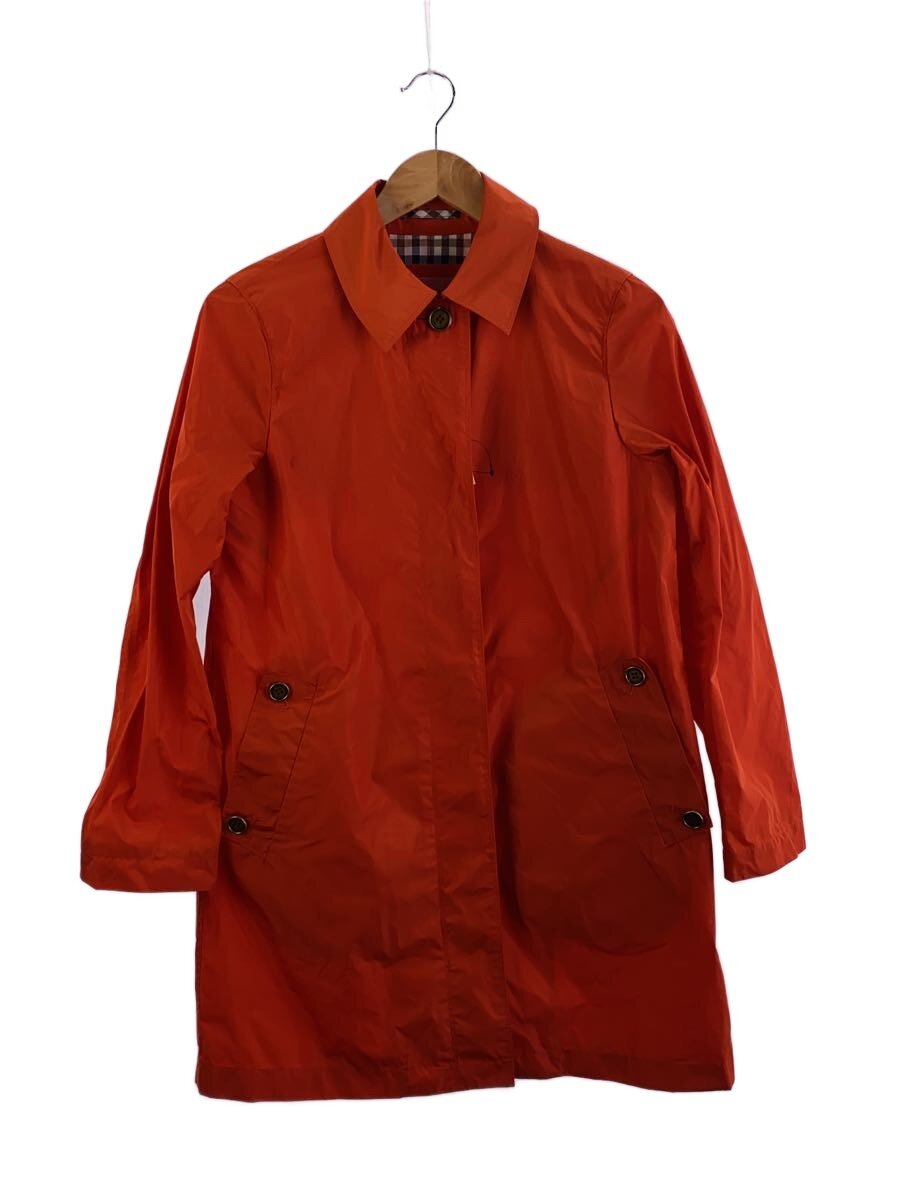 【中古】Aquascutum◆トレンチコート/8/ポリエステル/ORN/5009150022-65【レディース御召しもの】