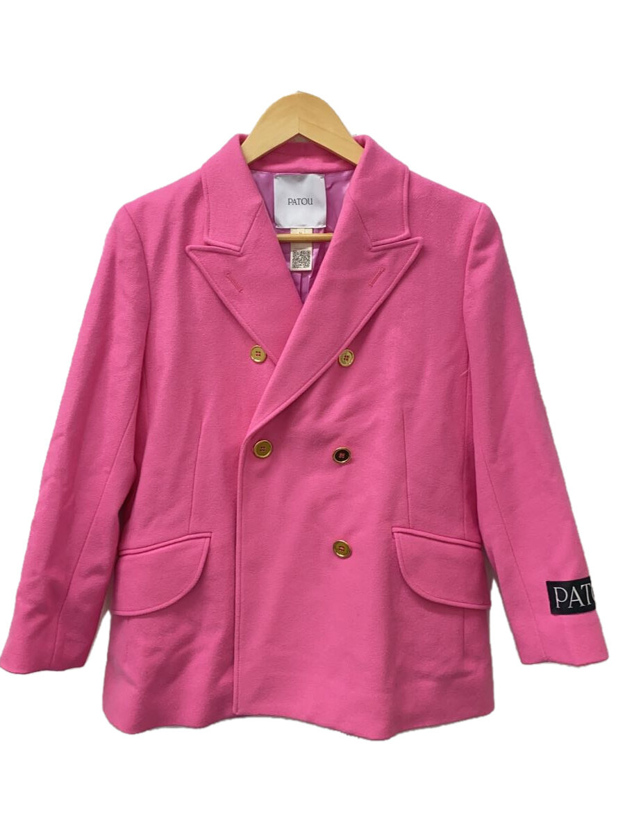 【中古】PATOU◆アイコニックダブルブレストジャケット/テーラードジャケット/34/羊毛/PNK/JA0270003451//【レディース御召しもの】