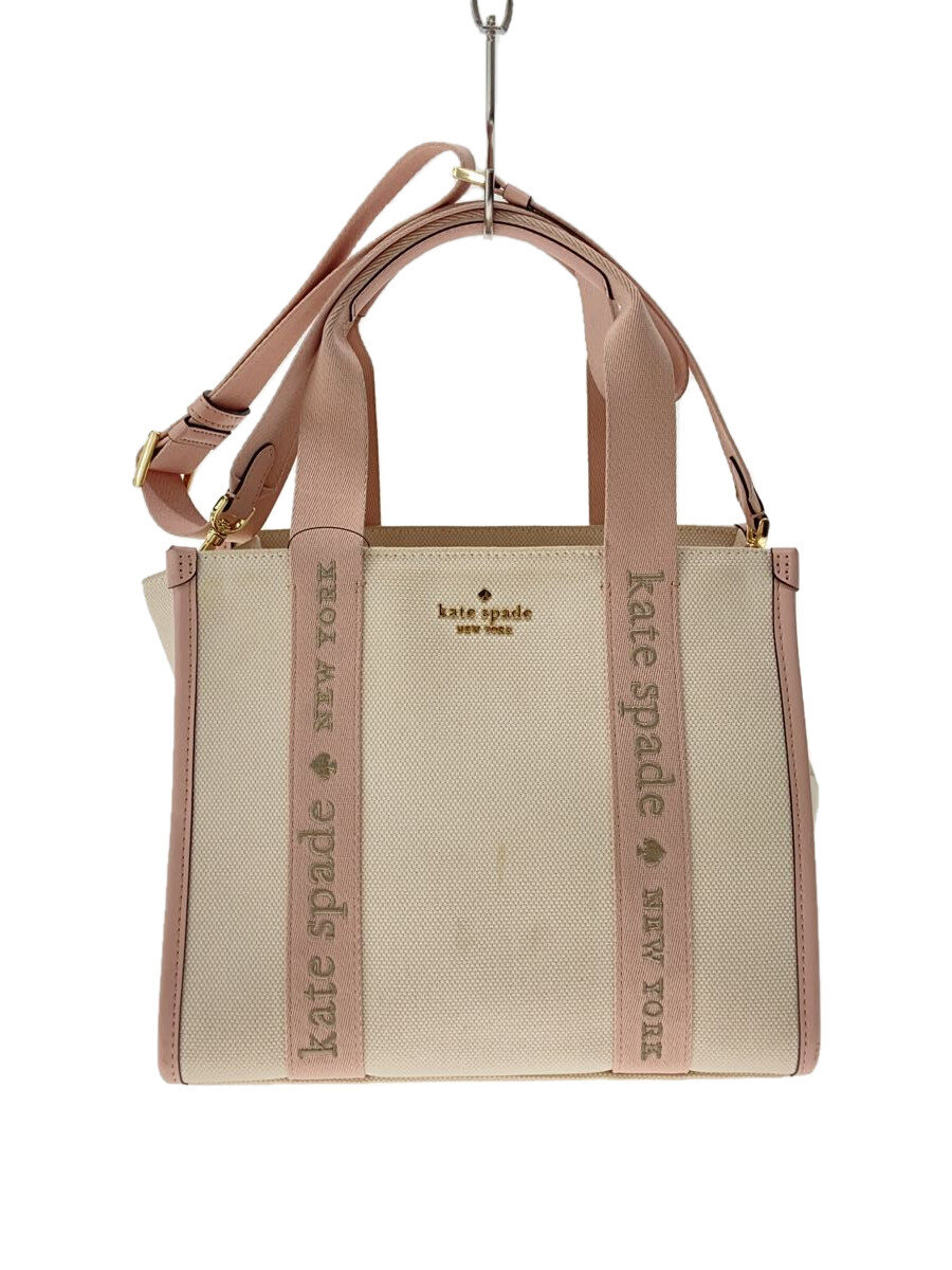 【中古】kate spade new york◆キャンバススモールトート/--/CRM/KG767//【御徒面子】