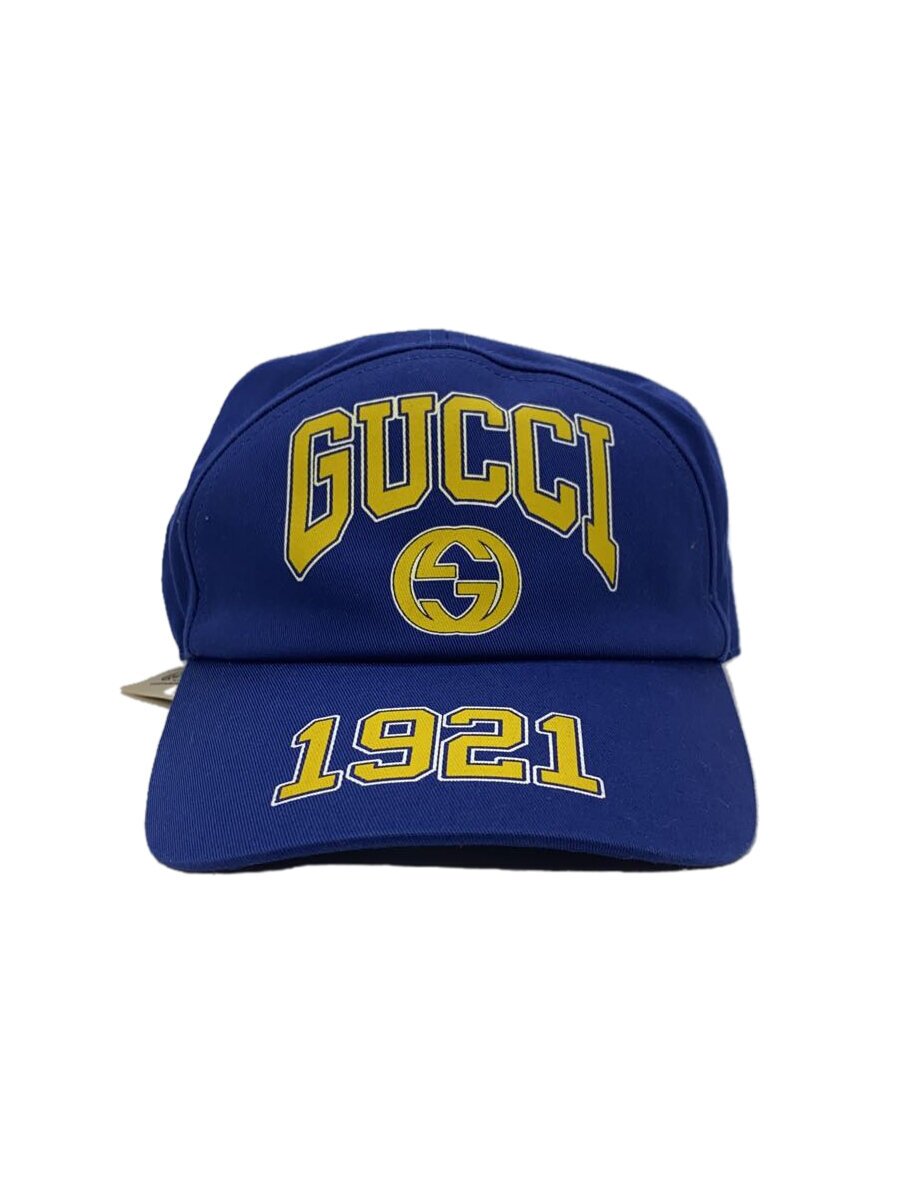 【中古】GUCCI◆旗がしら/FREE/綿織物/BLU/無地/メンズ/773135【服飾雑貨他】
