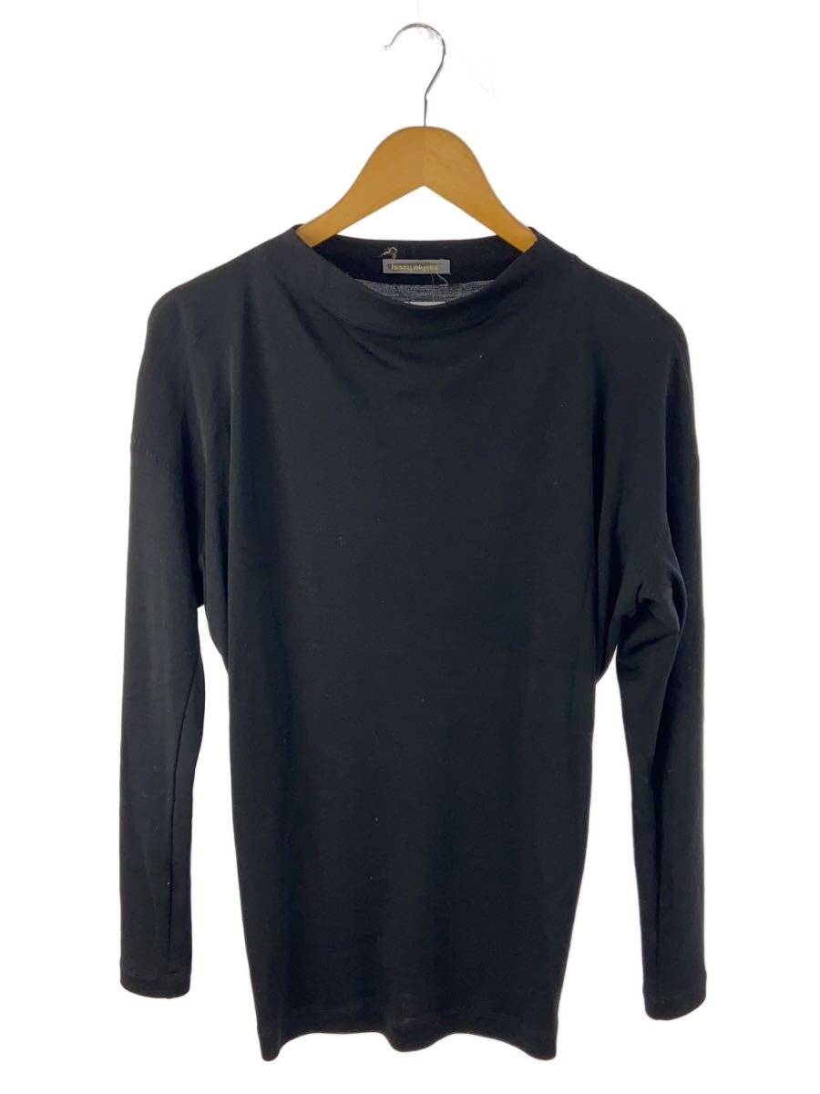 【中古】ISSEY MIYAKE◆長袖ティーシャツ/9/羊毛/BLK【レディース御召しもの】