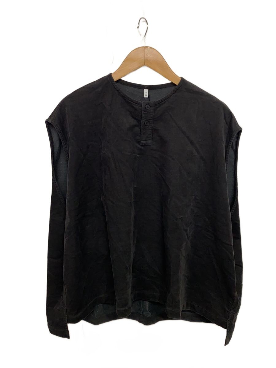 【中古】FIRMUM◆ストレッチモケットヘンリーネックオーバーベスト/XS/綿織物/GRY/FR1301VT【レディース御召しもの】