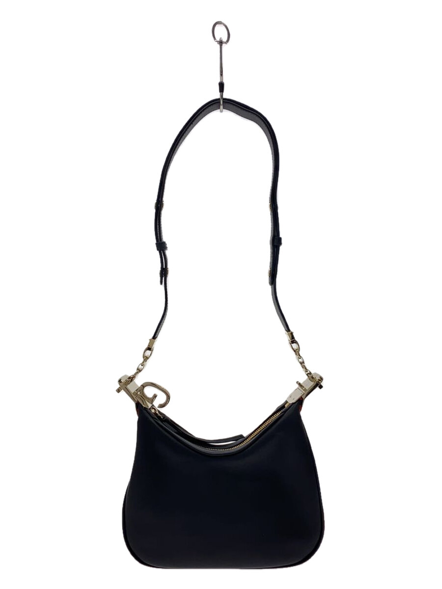 【中古】GUCCI◆ショルダーバッグ/なめし革/BLK/無地/699409//【御徒面子】