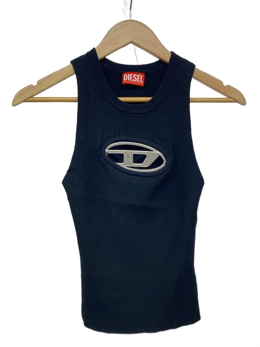 【中古】DIESEL◆Oval D一皿/前胸部破れ有/XS/綿織物/BLK【レディース御召しもの】