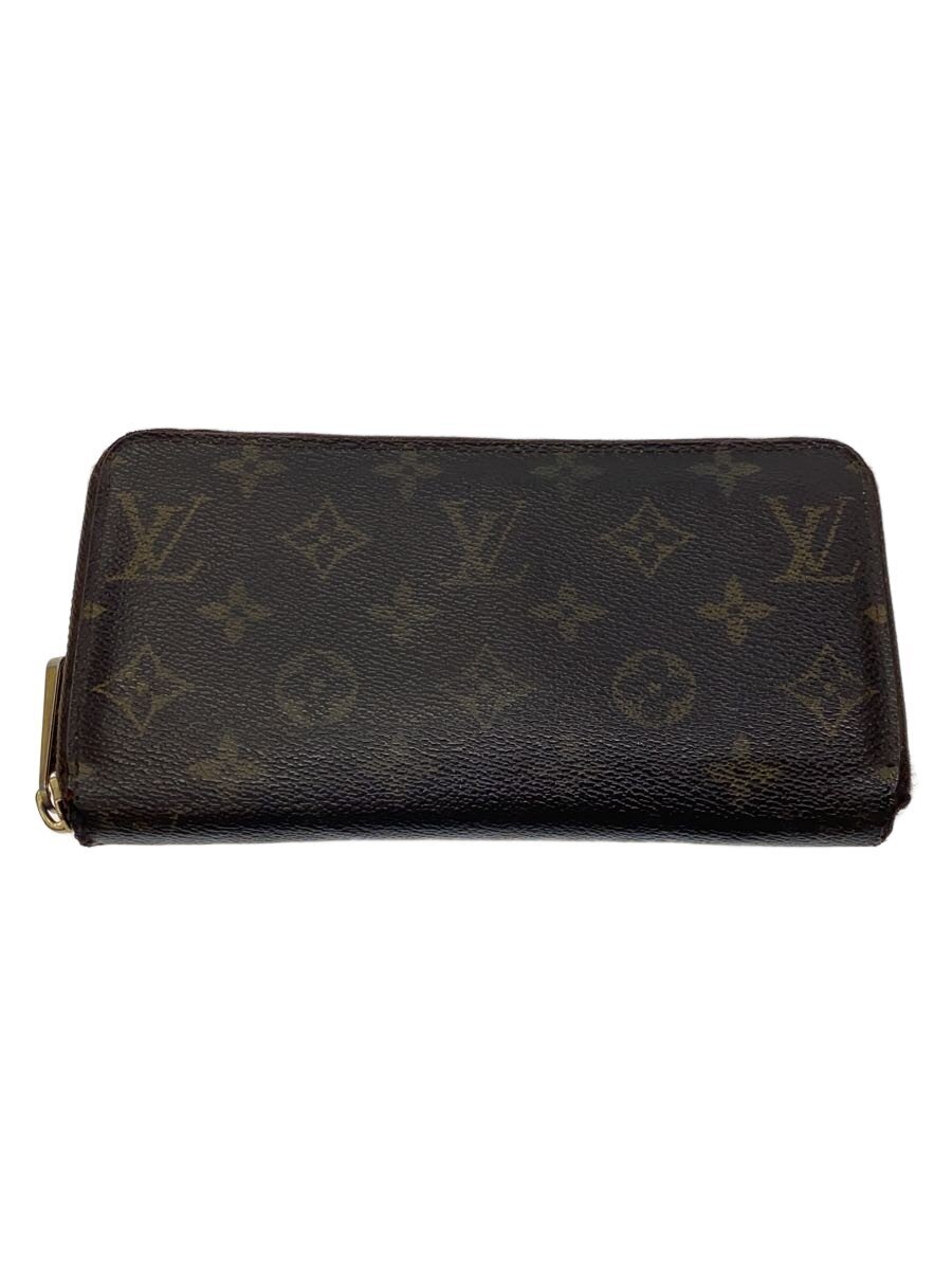 【中古】LOUIS VUITTON◆2)ジッピー・ウォレット_モノグラム・帆布/PVC/BRW/レディース【服飾雑貨他】