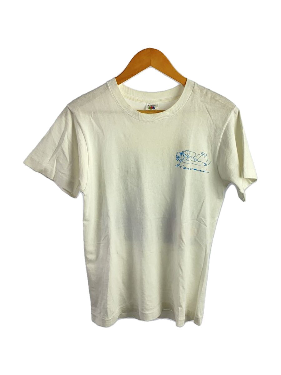 【中古】FRUIT OF THE LOOM◆プルオーバー/S/綿織物/WHT/刷り上げる【メンズウェア】