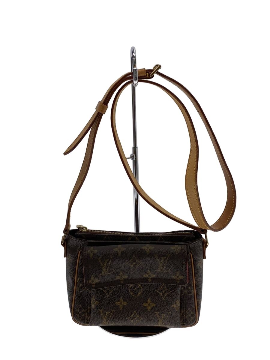 【中古】LOUIS VUITTON◆ヴィバ・シテPM_モノグラム・帆布/PVC/BRW/総柄【御徒面子】
