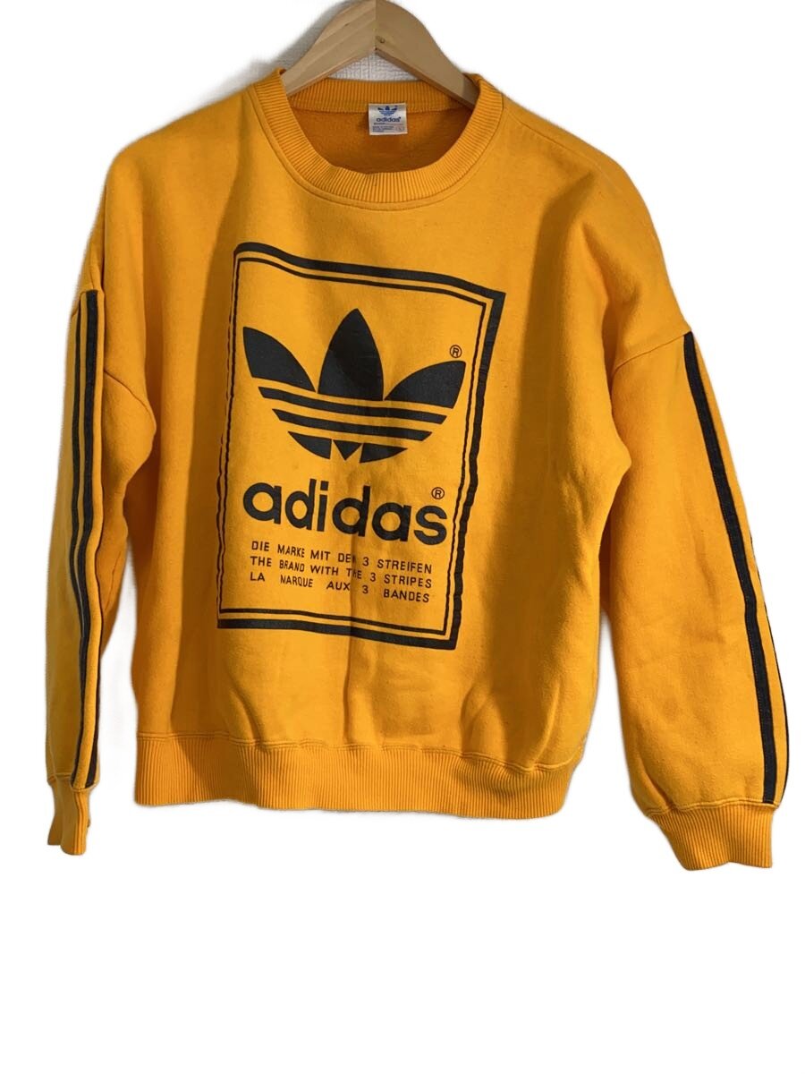【中古】adidas◆トレフォイルロゴ/カナダ製/汗水/L/綿織物/YLW/【メンズウェア】