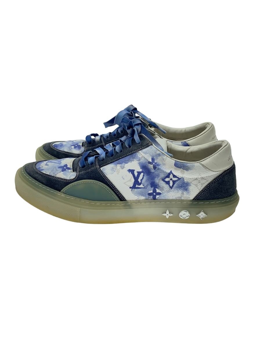 【中古】LOUIS VUITTON◆ローカットスニーカー/UK8.5/BLU/PVC/? NULL ?//【シューズ】