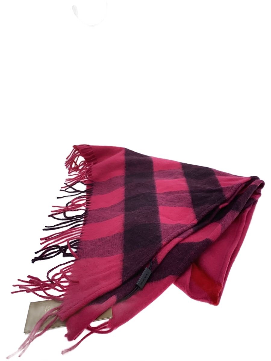 【中古】BURBERRY◆三角形袈裟/えり巻き/カシミヤ100％/PNK/照合のしるし/レディース/4065426//【服飾雑貨他】