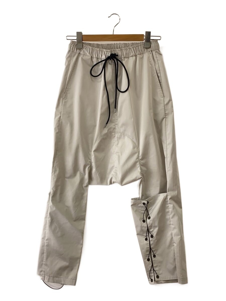 【中古】prasthana◆Back Lace Narrow Sarouel Pants/サルエルパンツ/1/ポリエステル/WHT//【メンズウェア】