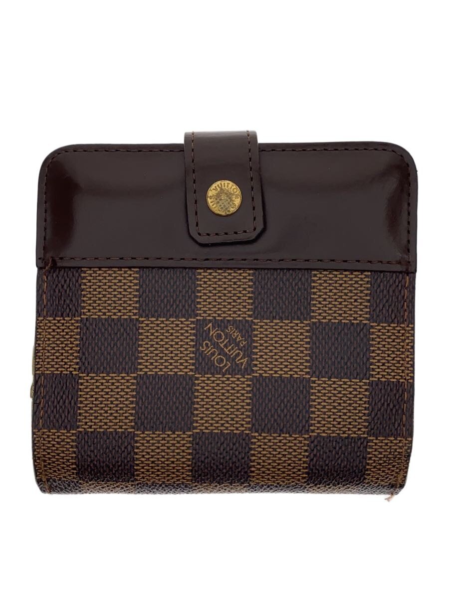 【中古】LOUIS VUITTON◆コンパクト・ジップ_ダミエ・エベヌ/PVC/BRW/総柄/メンズ【服飾雑貨他】｜2ｎｄ STREET 店