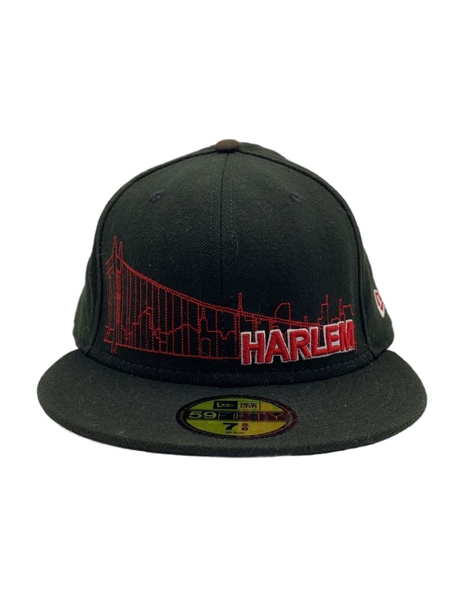 【中古】NEW ERA◆×HARLEM/59FIFTY/MADE IN USA/鳥打ち帽/7 5/8/毛糸/BLK/無地/メンズ【服飾雑貨他】