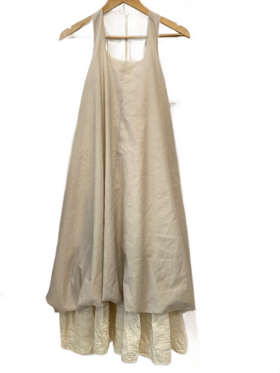 【中古】tageechita◆ヘムプリーツジェリーフィッシュワンピース/ノースリーブワンピース/S/ポリエステル/BEG/無地【レディースウェア】｜2ｎｄ STREET 店