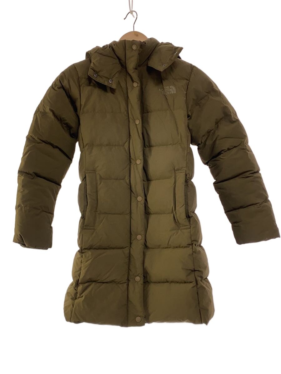 【中古】THE NORTH FACE◆CAMP SIERRA LONG COAT_キャンプシェラロングコート/S/ナイロン/KHK【レディースお召しもの】
