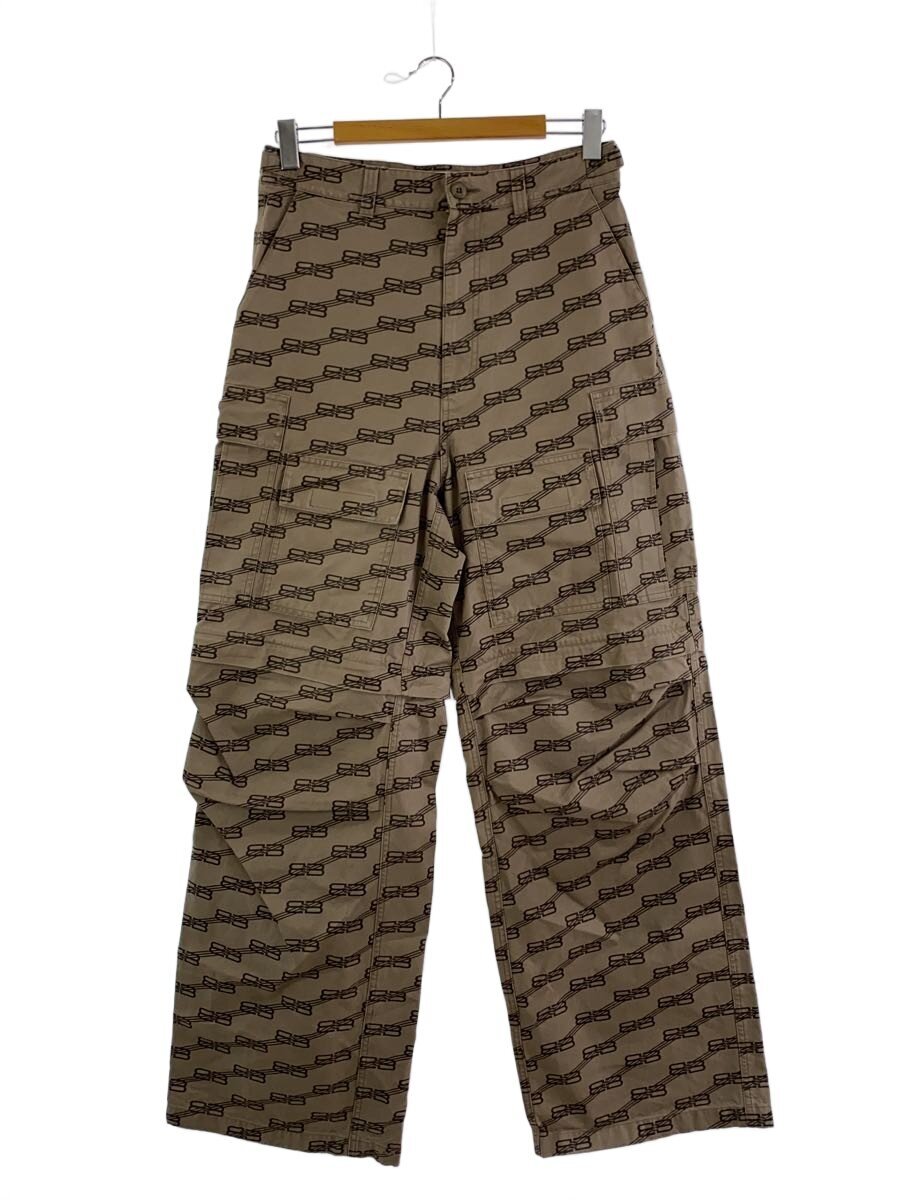 【中古】BALENCIAGA◆BBモノグラム/カーゴパンツ/XS/綿織物/704423//【メンズウェア】