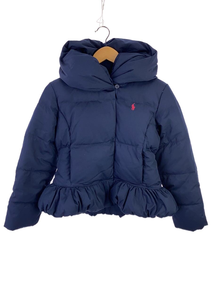 【中古】RALPH LAUREN◆厚地の外套/XL/ポリエステル/NVY/無地【キッズ】