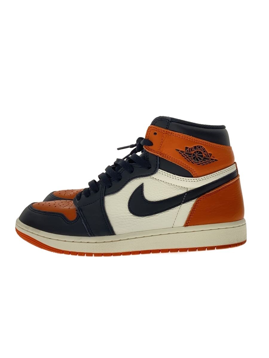 【中古】NIKE◆ハイカットスニーカー_DZ5485-008/27.5珊/ORN/なめし革【シューズ】