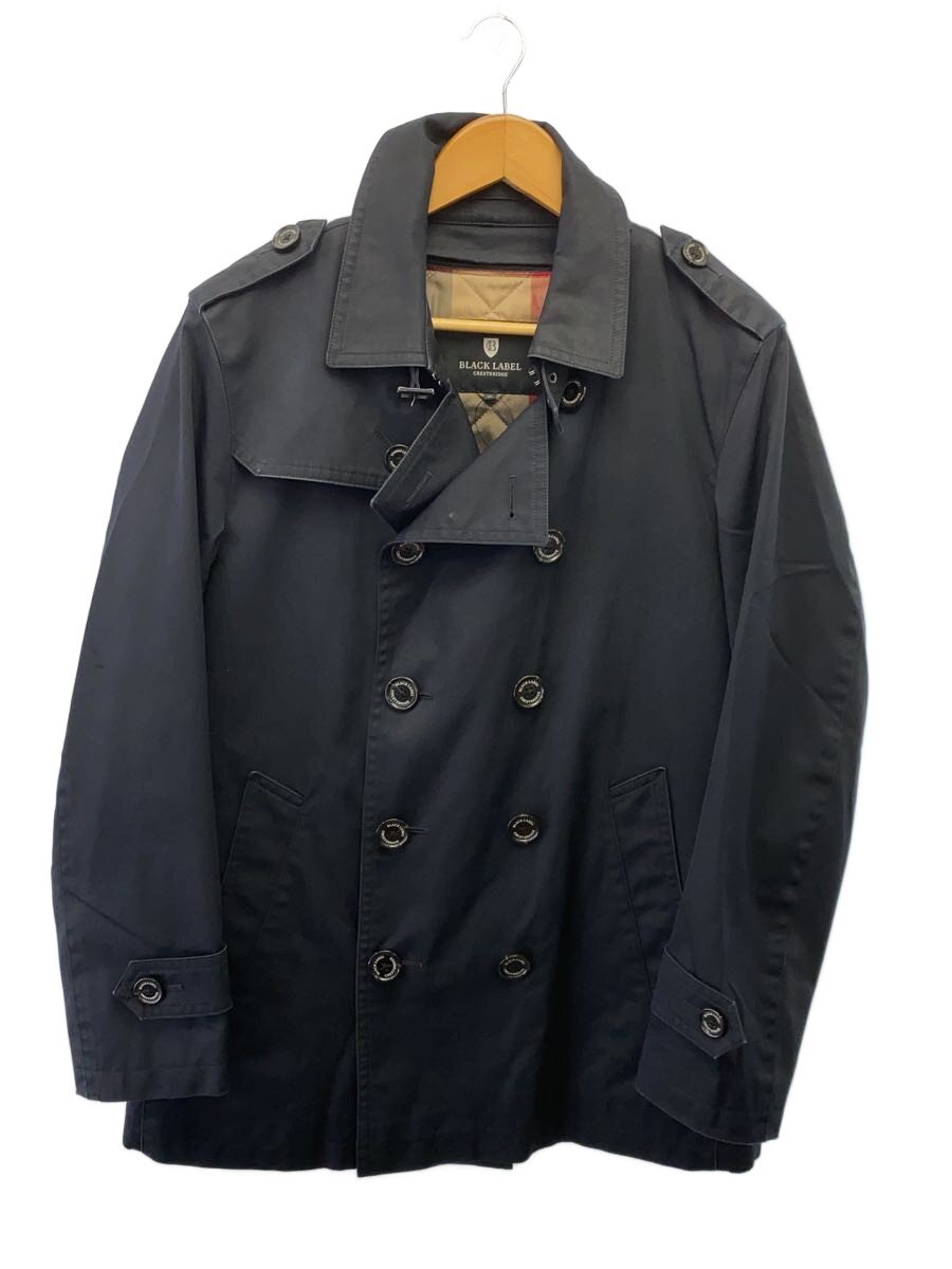【中古】BLACK LABEL CRESTBRIDGE◆トレンチコート/LL/綿織物/BLK/無地/51F05-304-09【メンズウェア】