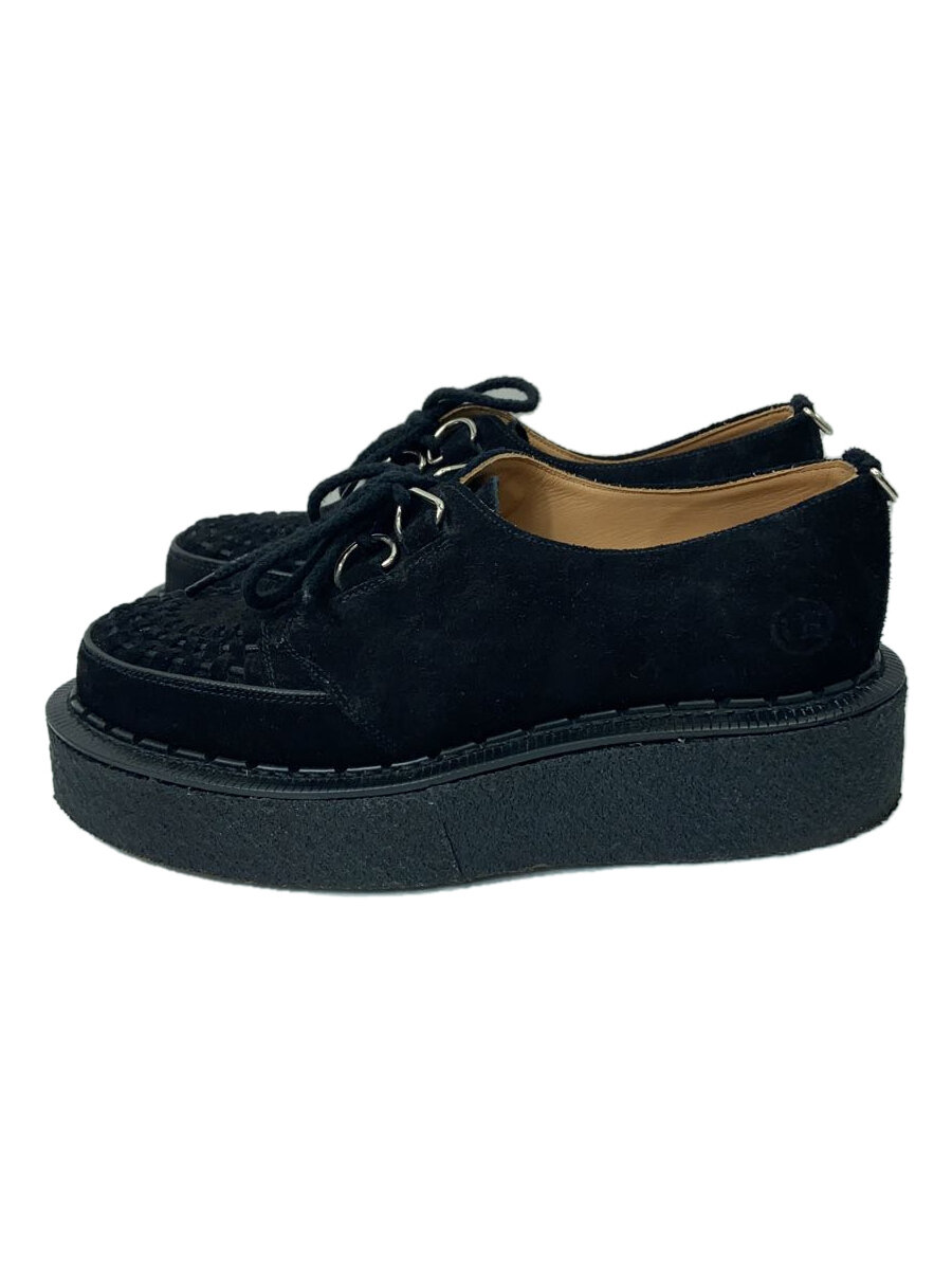 【中古】GEORGE COX◆×uniform experiment/ギブソンシューズ/ラバーソール/UK7/BLK/15408VI//【シューズ】