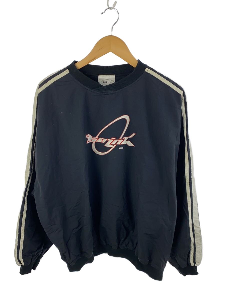 【中古】SAINT MICHAEL◆S/NYLON PULLOVER/ウィンドブレーカー/L/ナイロン/BLK/SM-YS1-0000-054【メンズウェア】