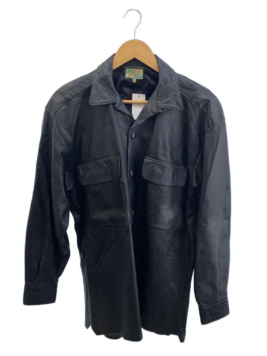 【中古】WILLAM HUNT/レザージャケット・ブルゾン/M/レザー/BLK/胸元裂け有【メンズウェア】｜2ｎｄ STREET 店 7,603円