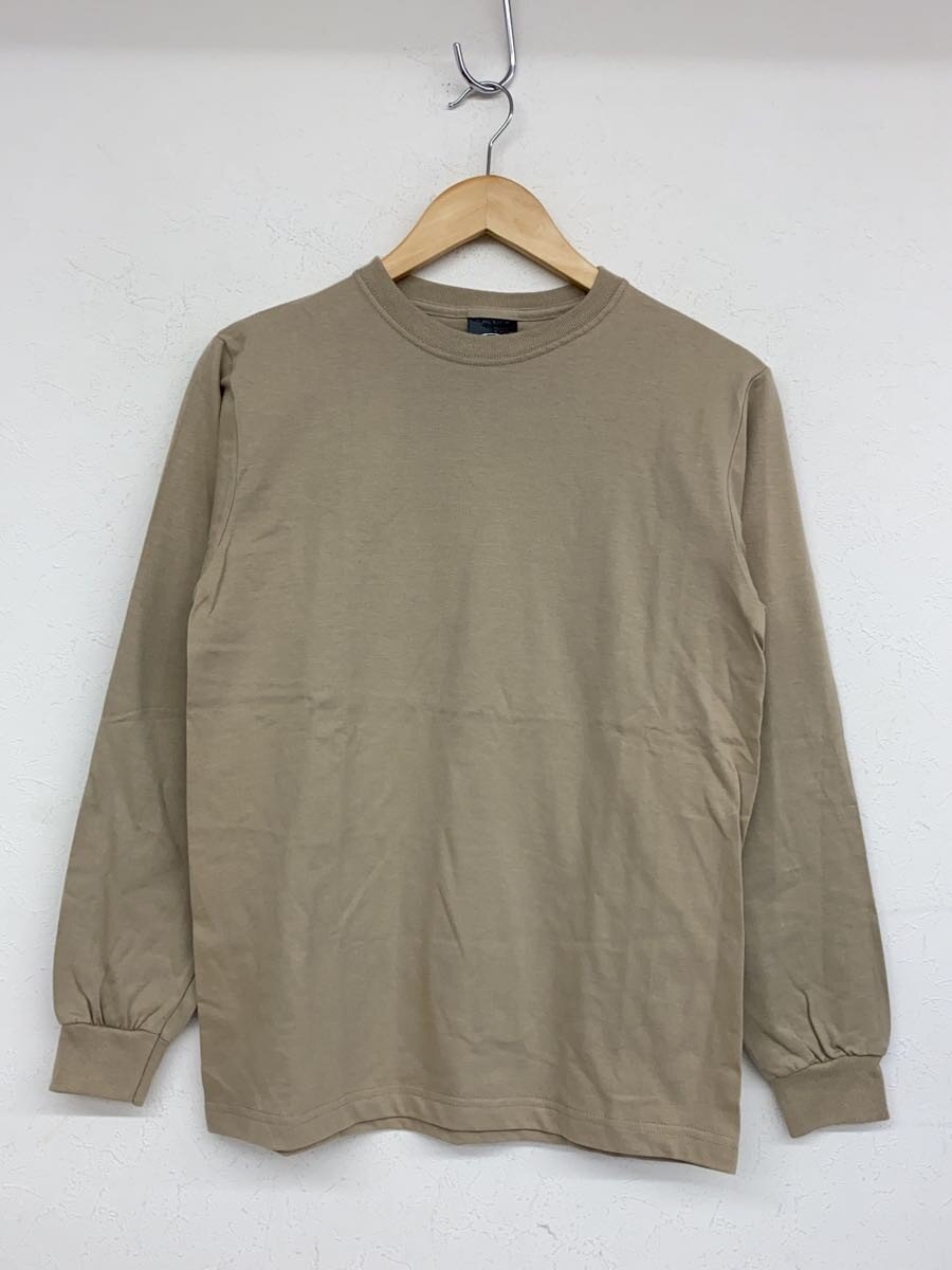 【中古】OAKLEY◆/長袖プルオーバー/S/綿織物/BEG/無地【メンズウェア】