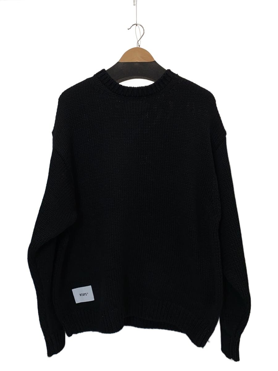 【中古】WTAPS◆22aw/ARMT SWEATER/クロスボーン/3/BLK/ポリエステル/222MADT-KNM02【メンズウェア】|2nd STREET 店