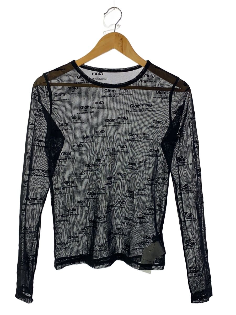 【中古】MAISON SPECIAL◆メゾンスペシャル/フロッキーグラムシアークルートップ/M/ポリエステル/BLK/総柄/2122241520//【レディース御召しもの】