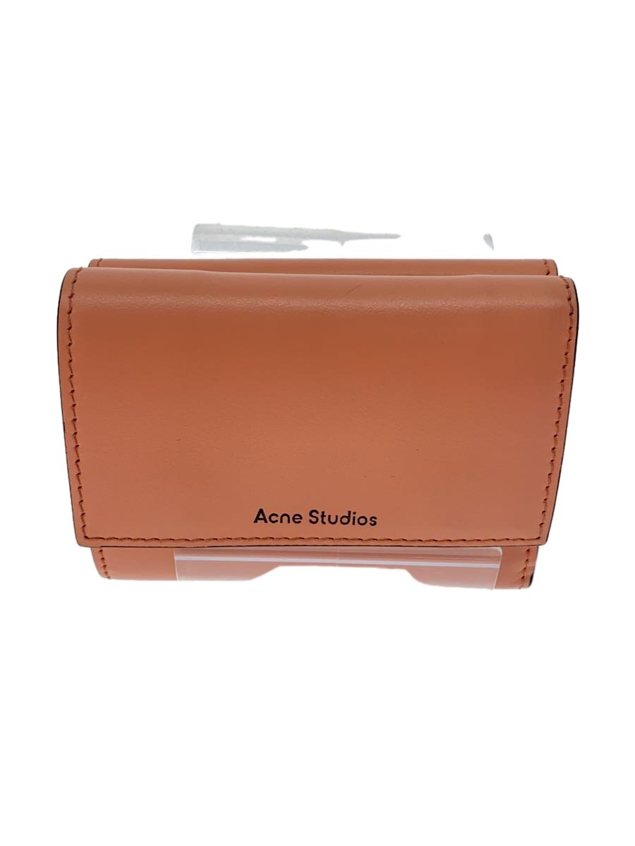 【中古】Acne Studios(Acne)◆3つ折り札入れ/なめし革/PNK/無地/レディース【服飾雑貨他】