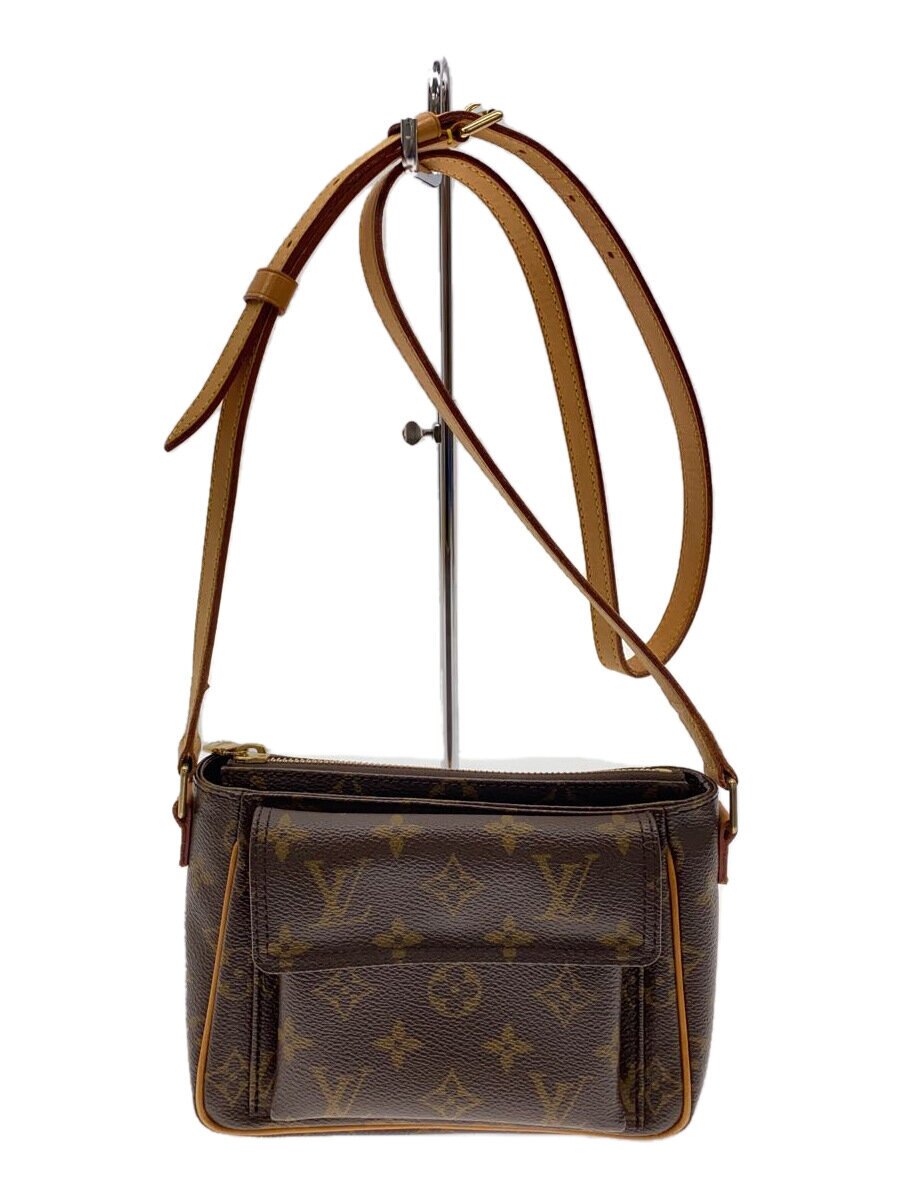 【中古】LOUIS VUITTON◆ヴィバ・シテPM_モノグラム・帆布/なめし革/BRW//【御徒面子】