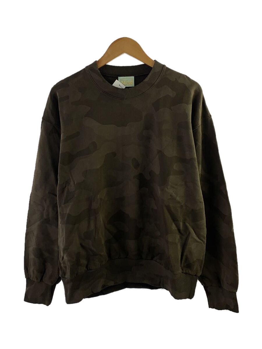 【中古】ARIES◆AGED CAMO SWEAT/流汗/L/綿織物/KHK/間鴨フラ【メンズウェア】