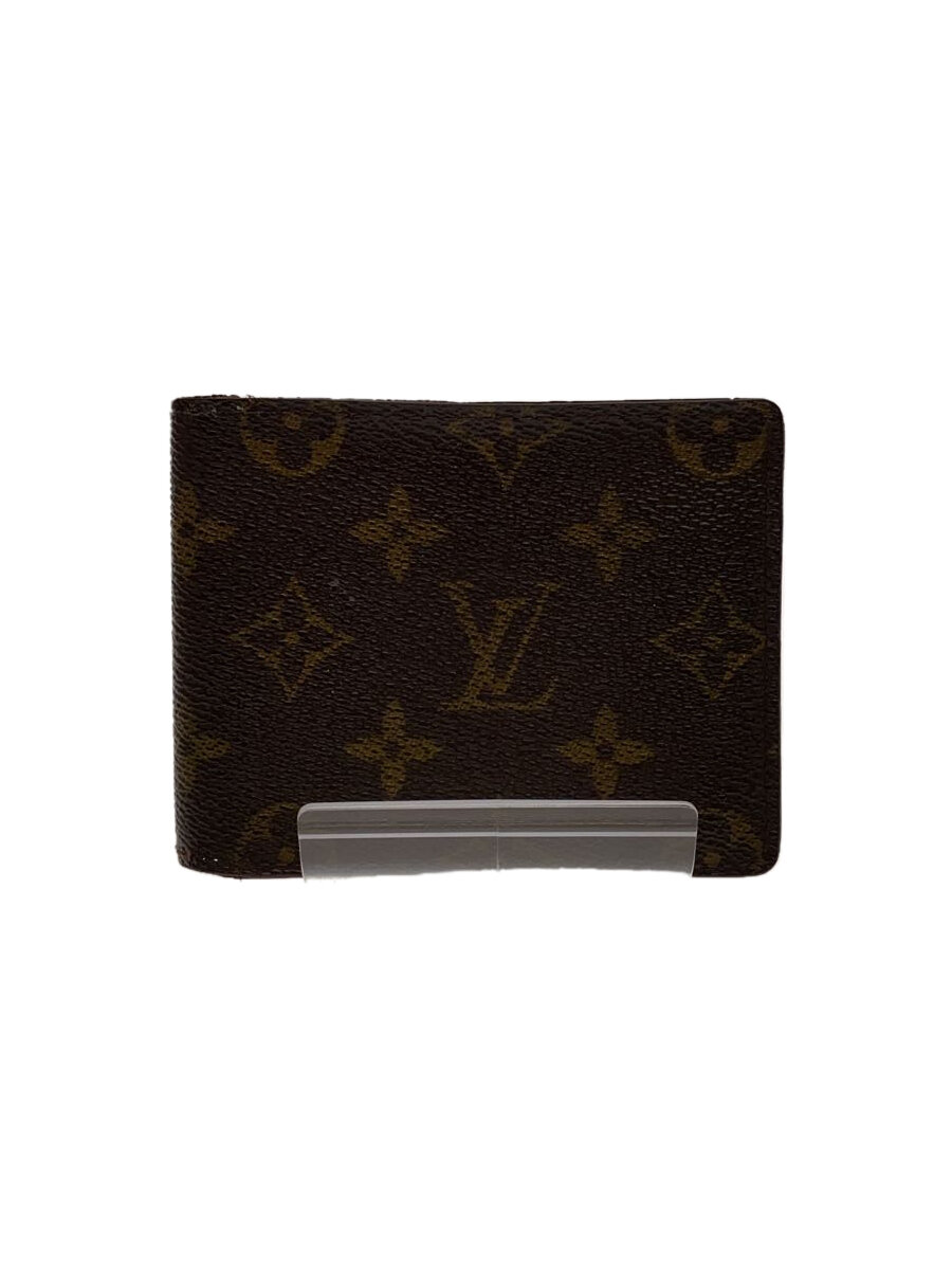 【中古】LOUIS VUITTON◆ポルト・ビエ・9カルト・クレディ_モノグラム・キャンバス_BRW/PVC/BRW/メンズ//【服飾雑貨他】