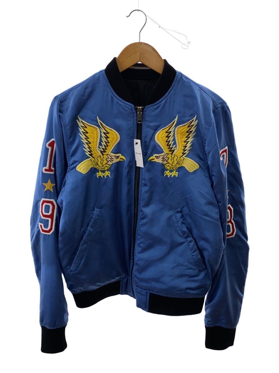 【中古】DIESEL◆イーグル刺繍ボンバー/スカジャン/S/ポリエステル/BLU/無地【メンズウェア】｜2ｎｄ STREET 店
