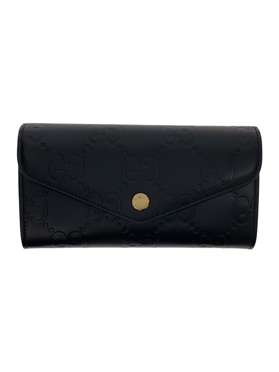 【中古】GUCCI◆長金入れ/なめし革/BLK/総柄/レディース/772791・525040//【服飾雑貨他】