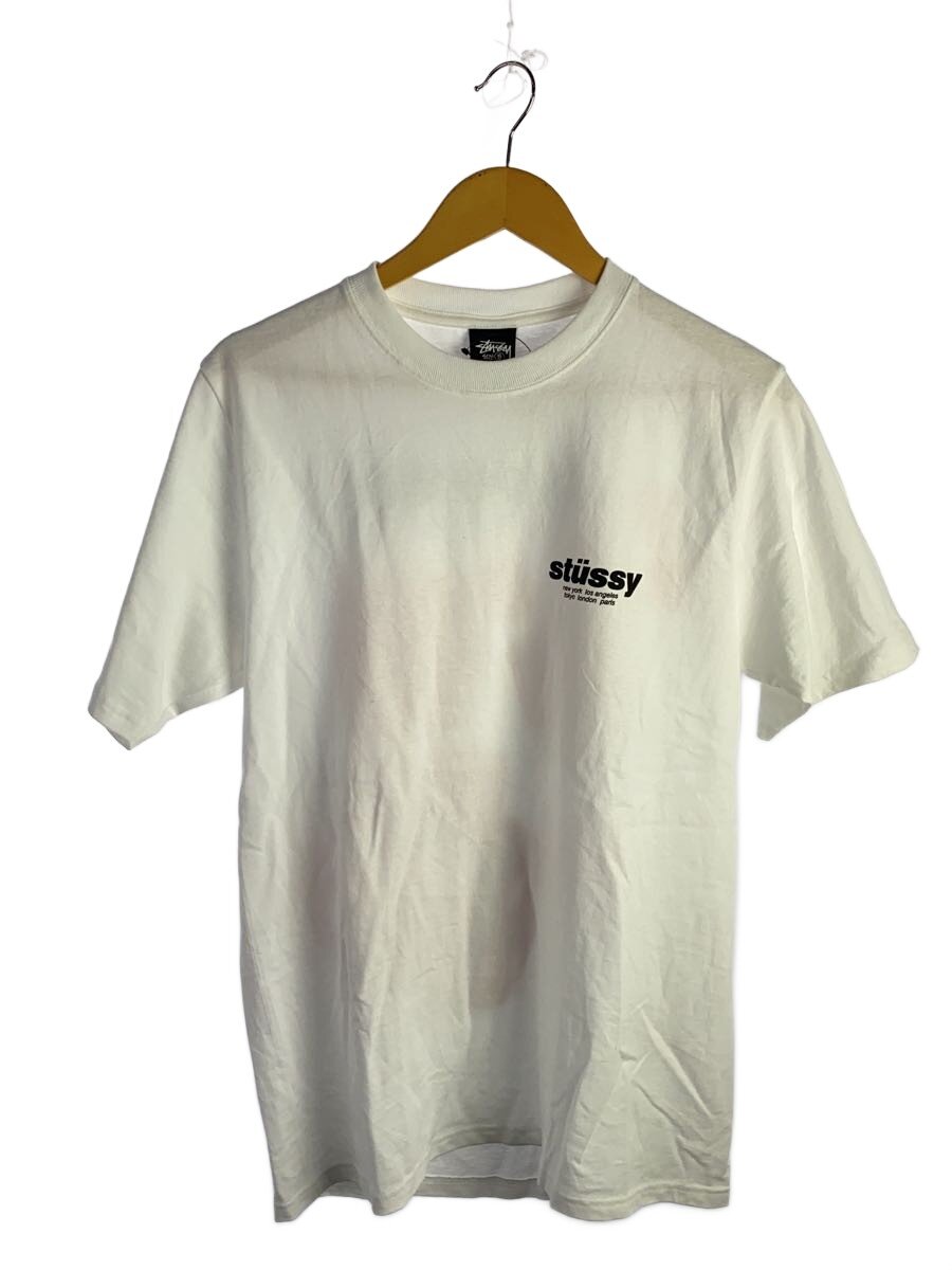 【中古】STUSSY◆25SS/Rollers Tee/プルオーバー/S/綿織物/WHT【メンズウェア】