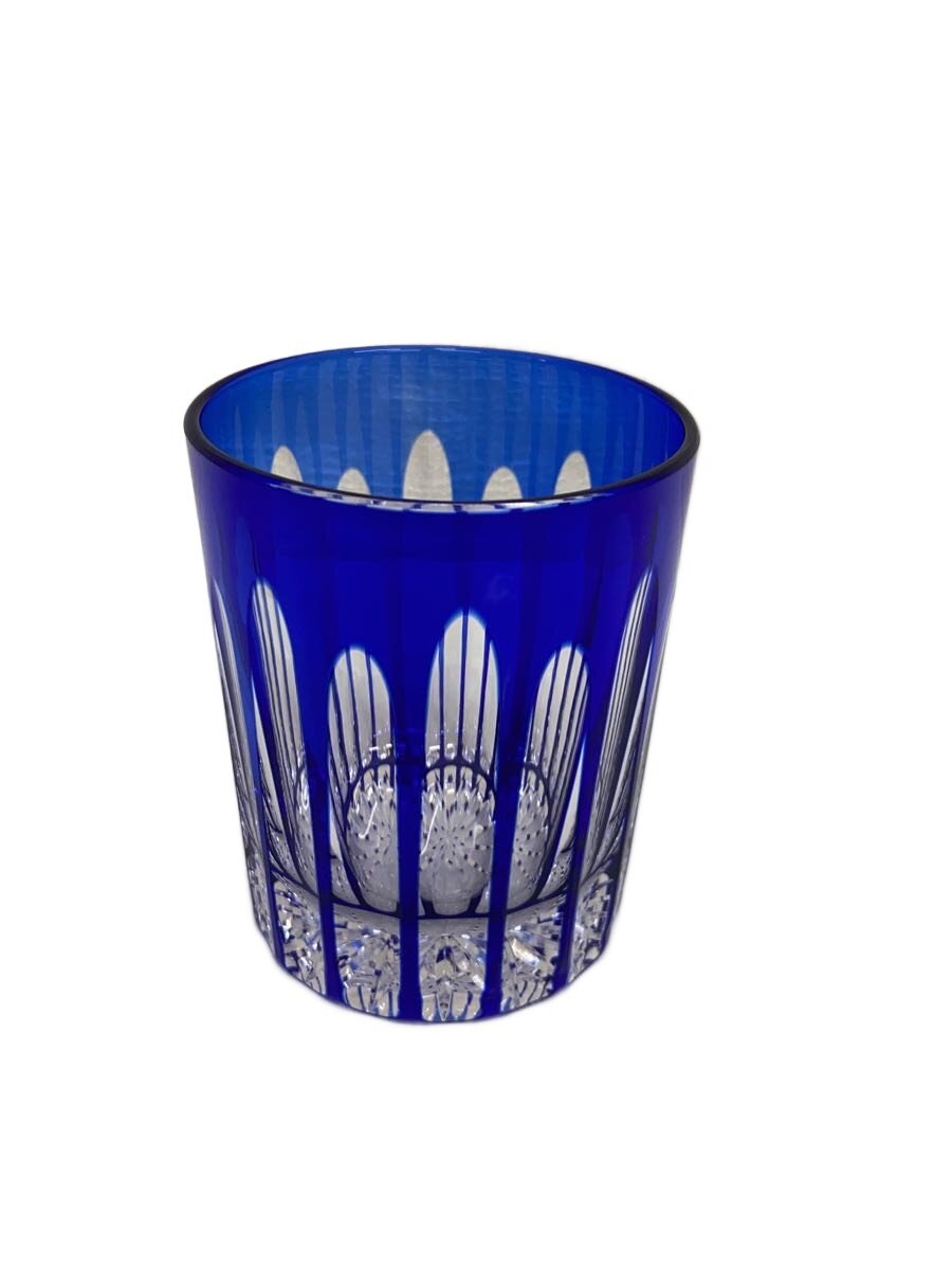 【中古】天満切子◆グラス/BLU【キッチン用品】