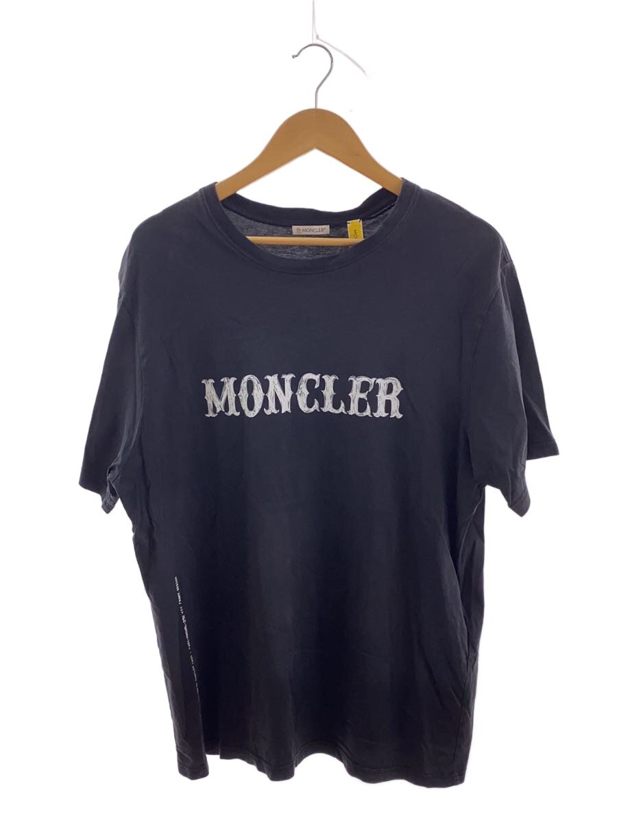 【中古】MONCLER◆ティーシャツ/L/綿織物/BLK/H209U8C00001//【メンズウェア】