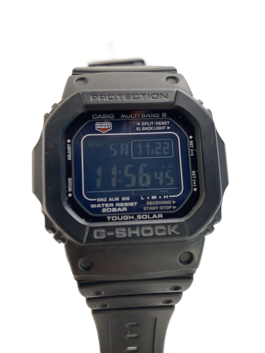 【中古】CASIO◆ソーラーウオッチ/アナログ/天然ゴム/BLK/BLK/GW-M5610【服飾雑貨他】