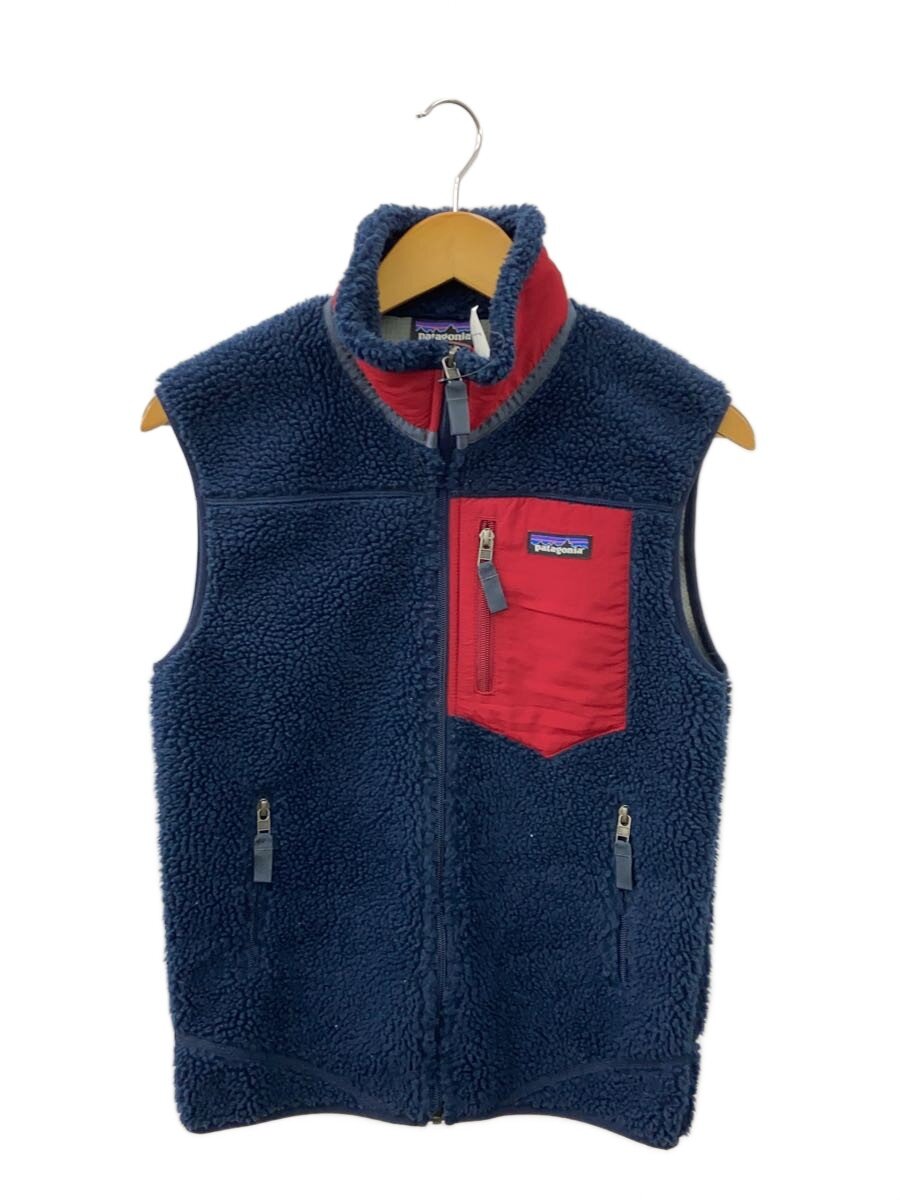 【中古】patagonia◆クラシック・レトロX・より良い_パープル/XS/ポリエステル/NVY【メンズウェア】