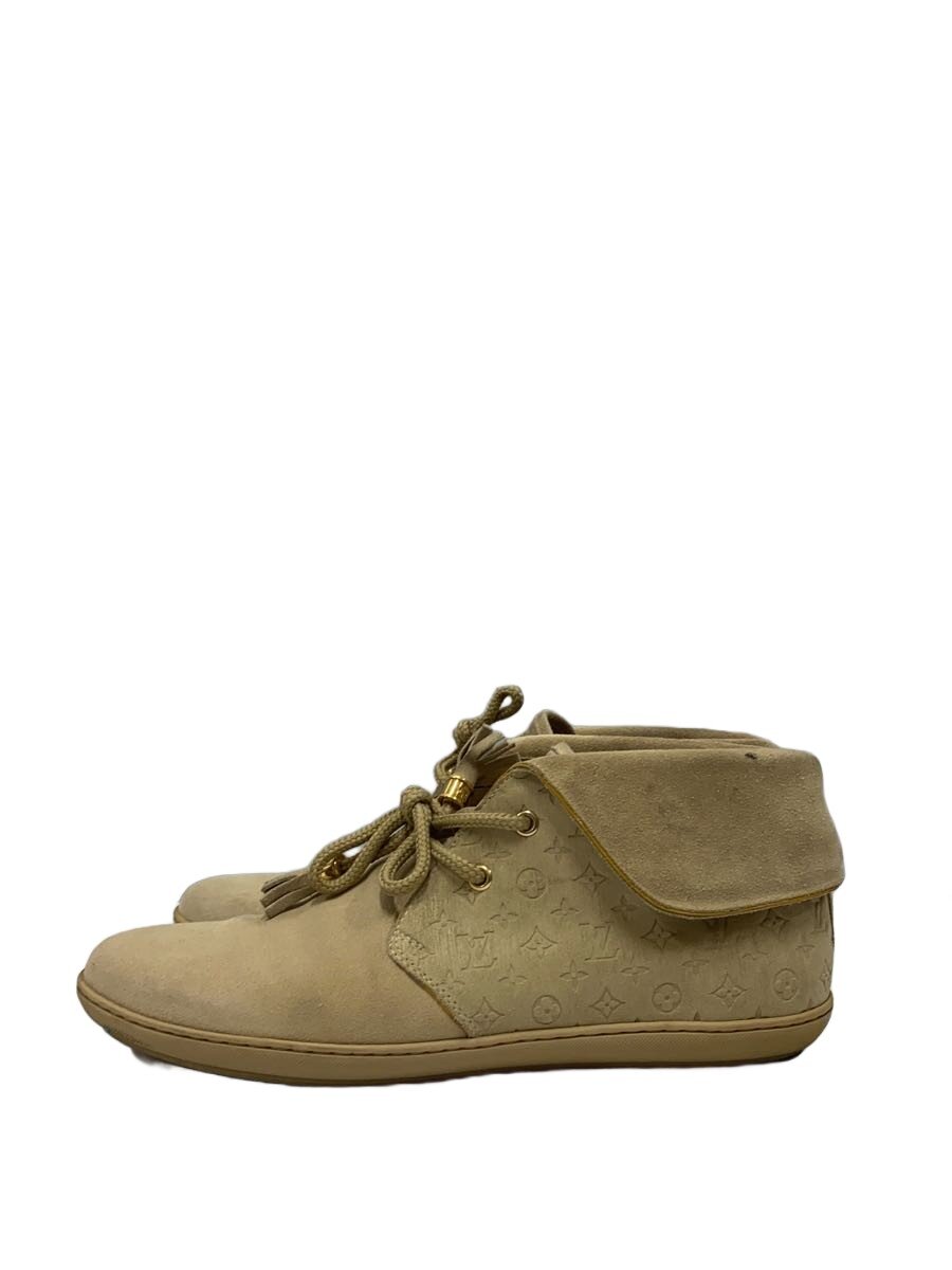 【中古】LOUIS VUITTON◆ブーツ/37.5/BEG【シューズ】