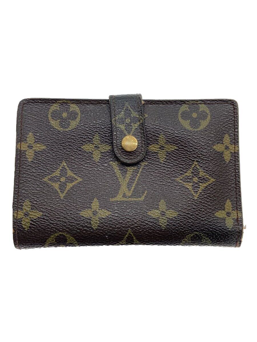 【中古】LOUIS VUITTON◆ポルト・フォイユ・ヴィエノワ_モノグラム・帆布_BRW/PVC/BRW/レディース【服飾雑貨他】