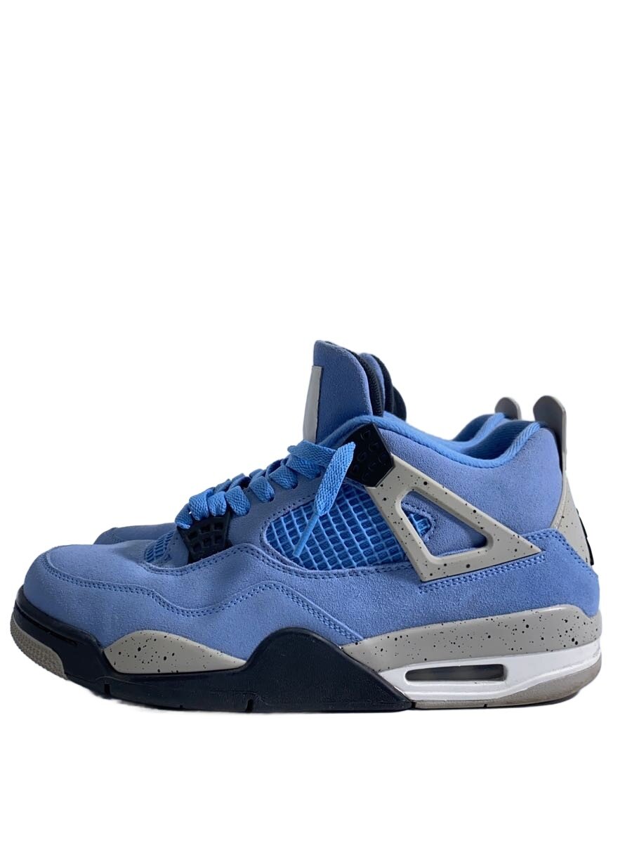 【中古】NIKE◆AIR JORDAN 4 RETRO_エアジョーダン 4 レトロ/27.5珊/BLU【シューズ】