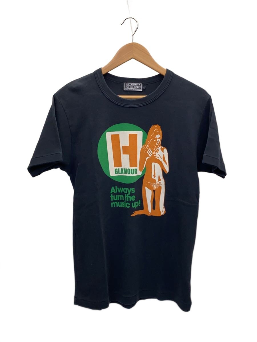 【中古】HYSTERIC GLAMOUR◆プルオーバー/L/綿織物/BLK/刷り上げる/02251CT14【メンズウェア】