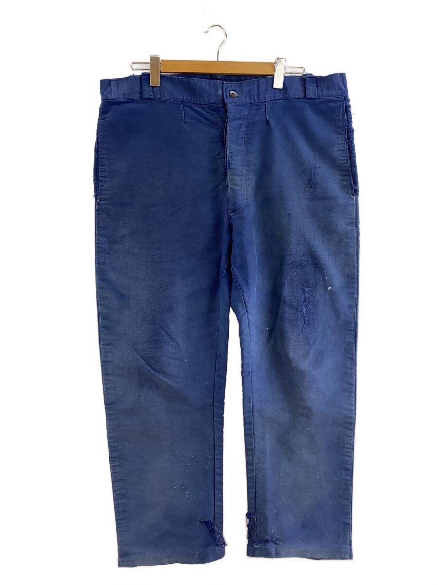 【中古】ユーロワーク/ブルーモールスキン/～40s/ボトム/--/コットン/BLU/無地【メンズウェア】｜2ｎｄ STREET 店