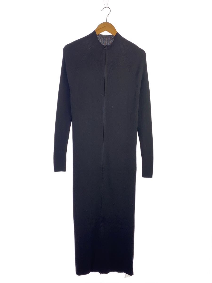 【中古】ETRE TOKYO◆長袖衣装/FREE/アクリル繊維/BLK/無地/1223531079-0/ジップアップロングワンピ【レディース御召しもの】