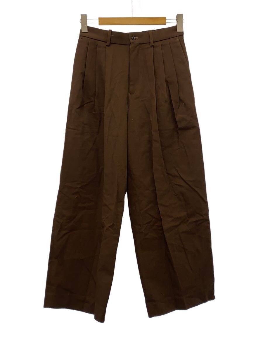 【中古】MARKAWARE◆TRIPLE PLEATED WIDE TROUSERボトム/2/コットン/BRW/無地/A24A-04PT01C【メンズウェア】|2nd STREET 店