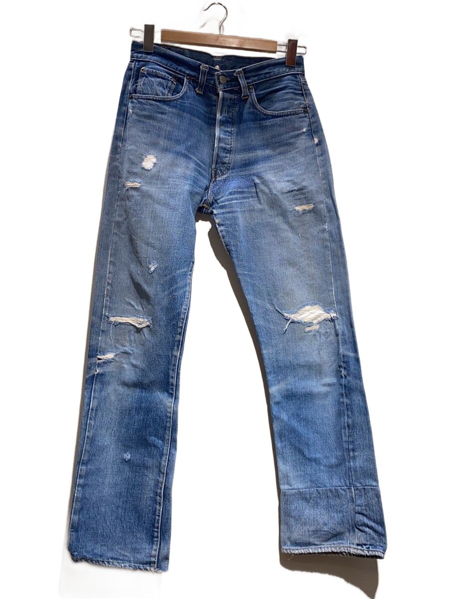 【中古】Levi’s◆501/名取り草裏6/スモールe/引っ切りないズボン下/--/--/BLU/名取り草裏6【メンズウェア】